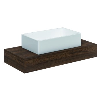 Lavoar pe blat Scarabeo SKINNY 60x36 cm, alb, lucios